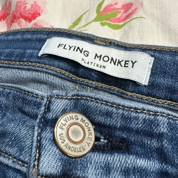 Flying Monkey Blue Straight Leg Jeans - Picture 3 of 4
